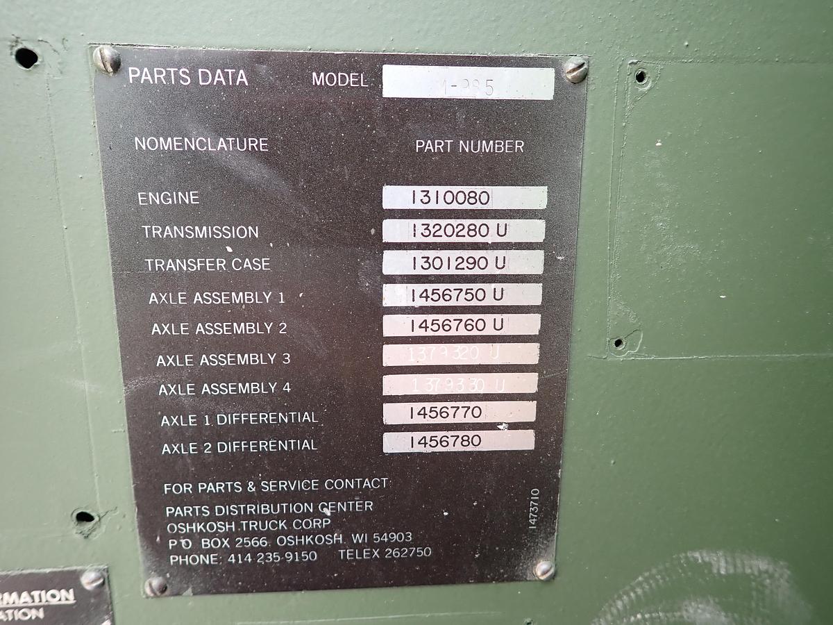 Used 1985 Oshkosh M985 8x8 HEMTT