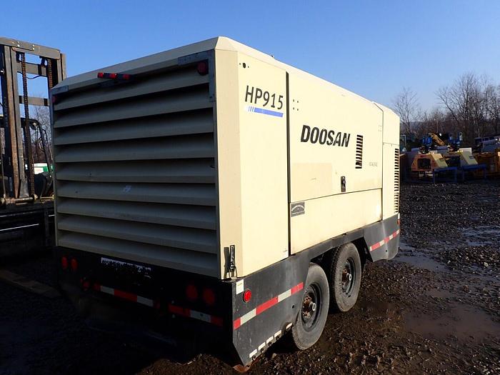 Used 2014 Doosan HP915WCU Air Compressor 915 CFM 150 PSI VIDEO! Cummins Trailer