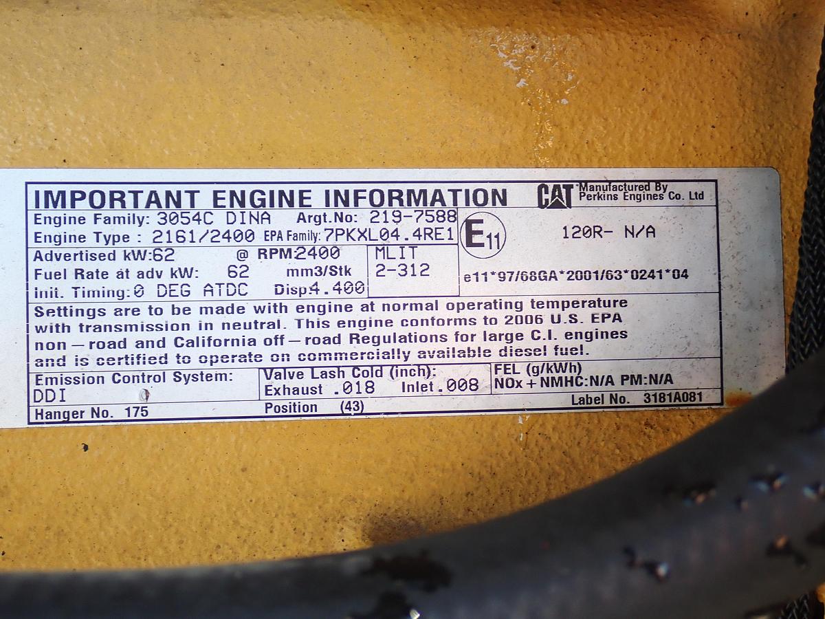 Used 2007 CAT 3054C Diesel Engine Power Unit 871 HOURS!