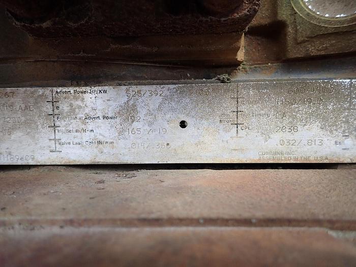 Used 2006 Cummins QSK19 Turbo Diesel Engine GOOD RUNNER! CPL 2036 525 HP QSK