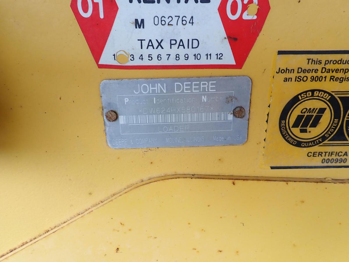 Used 2001 John Deere 624H Wheel Loader