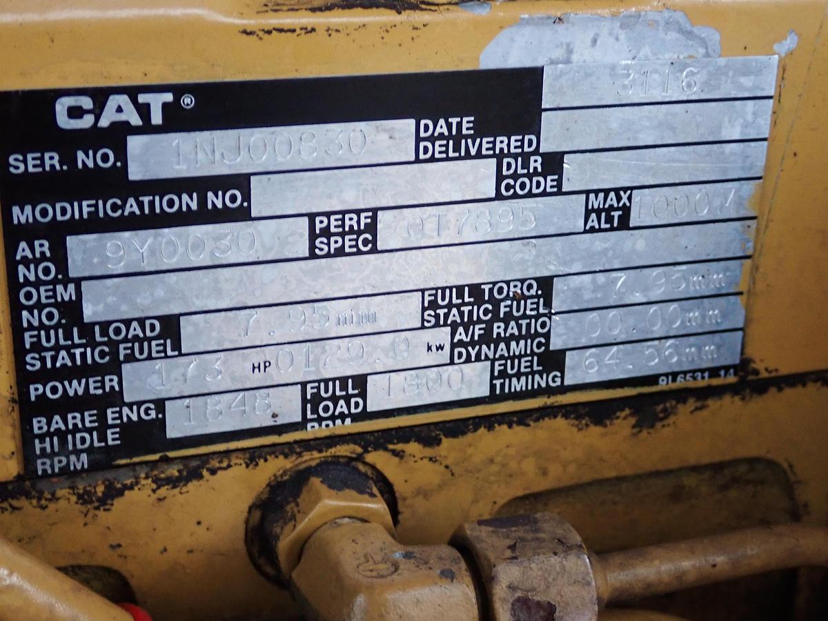 Used 1989 CAT 3116 GENSET
