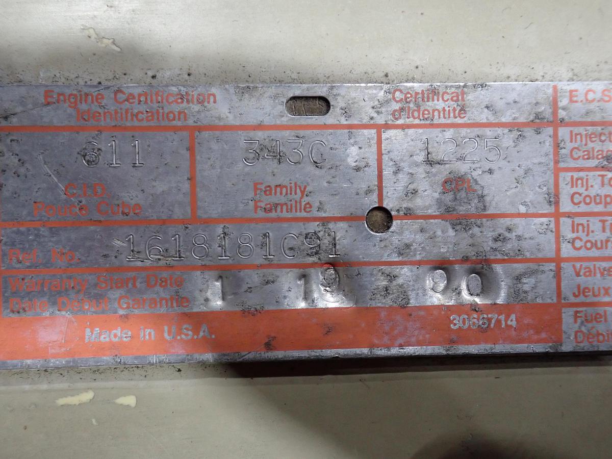 Used 1989 Cummins LTA10 Diesel Engine 27K MILES!