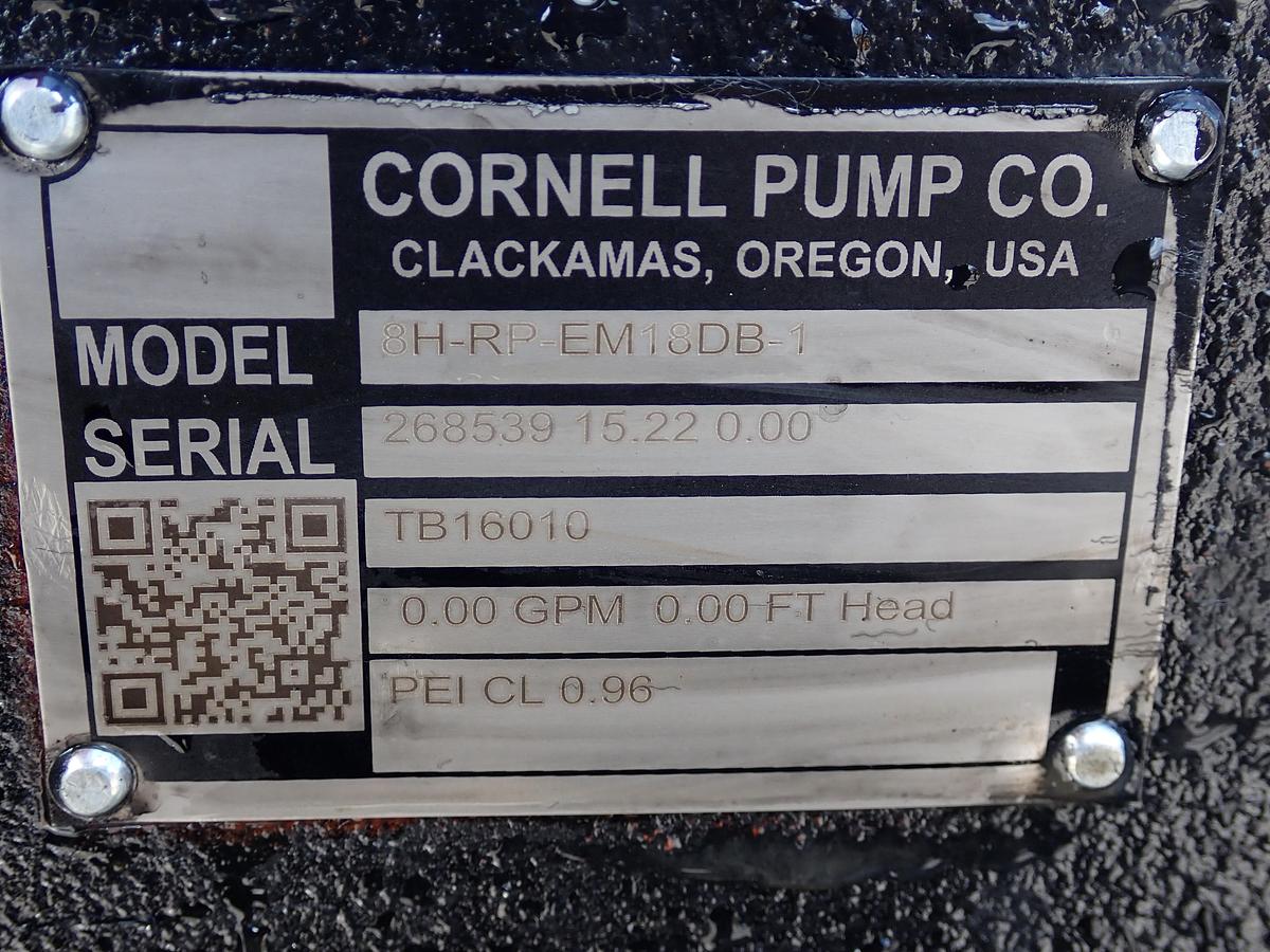 Used Cornell 8H-RP-EM18 10X8 Water Pump CAT 3306 DIESEL