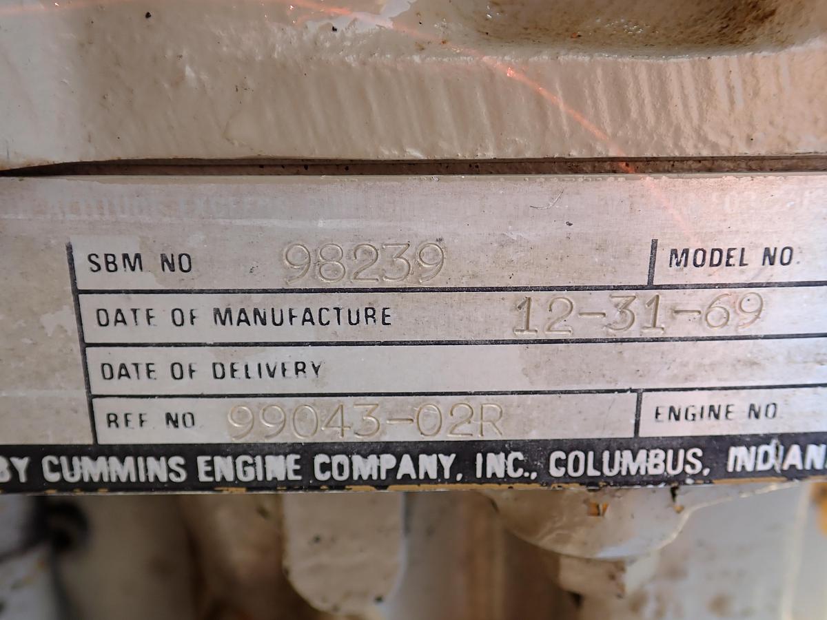 Used 1970 Cummins NTA-380-CI Diesel Engine