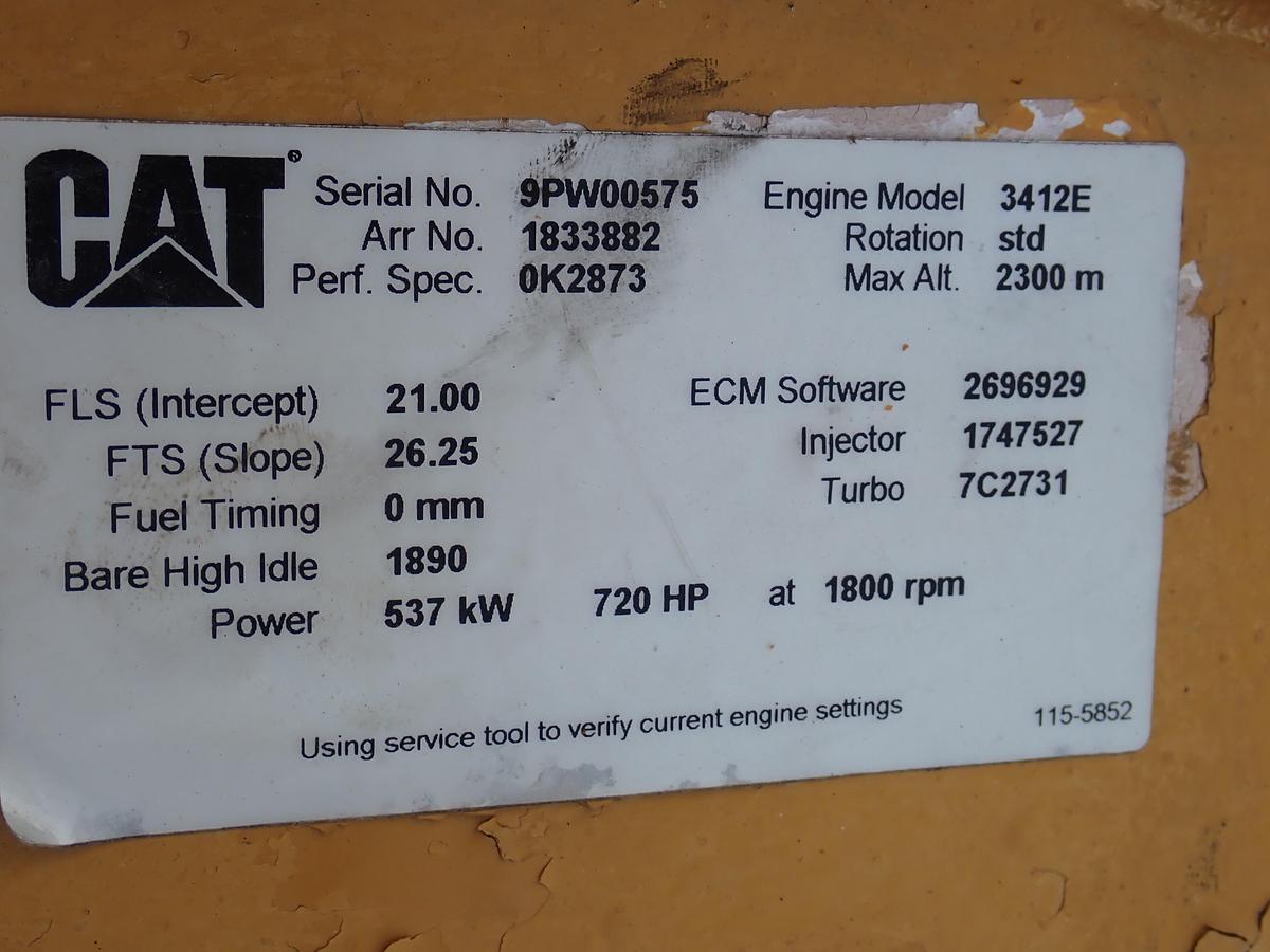 Used 2002 CAT 3412E MARINE Diesel Engine AR 177-1649
