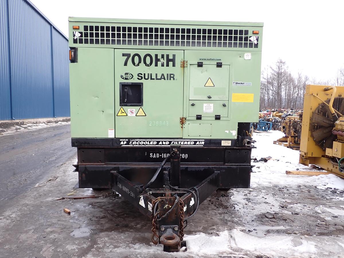 Used 2016 Sullair 700HH-AF/DTQ 700 CFM Air Compressor 200 PSI!