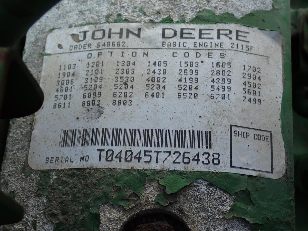 Used 1997 John Deere 4045TF150 HIGH HORSE POWER UNIT