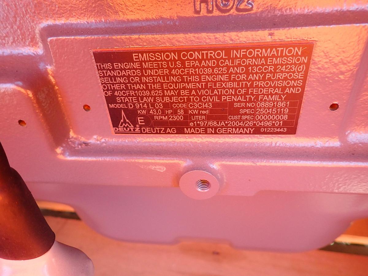 Deutz D914 L03 UNUSED Diesel Engine ENCLOSED POWER UNIT