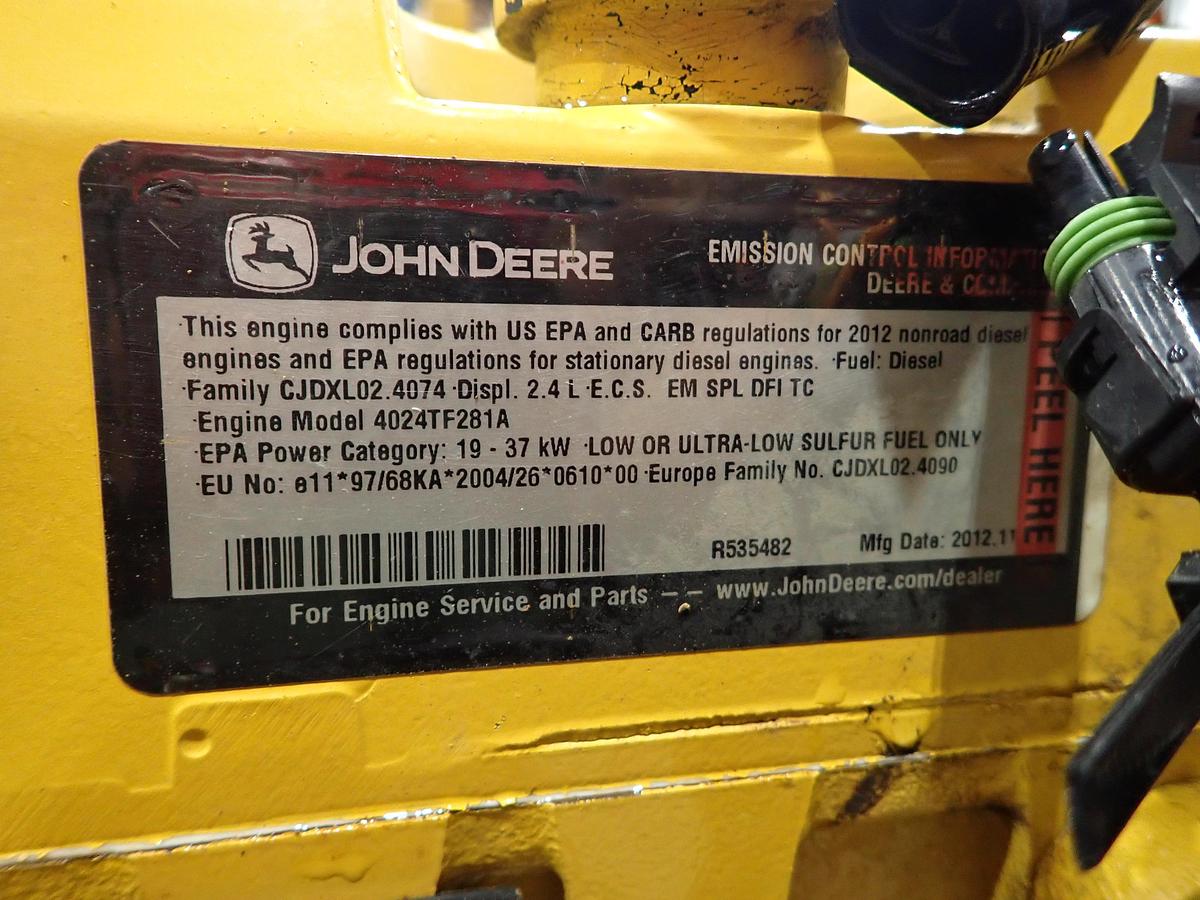 Used 2012 John Deere 4024TF281 Diesel Engine