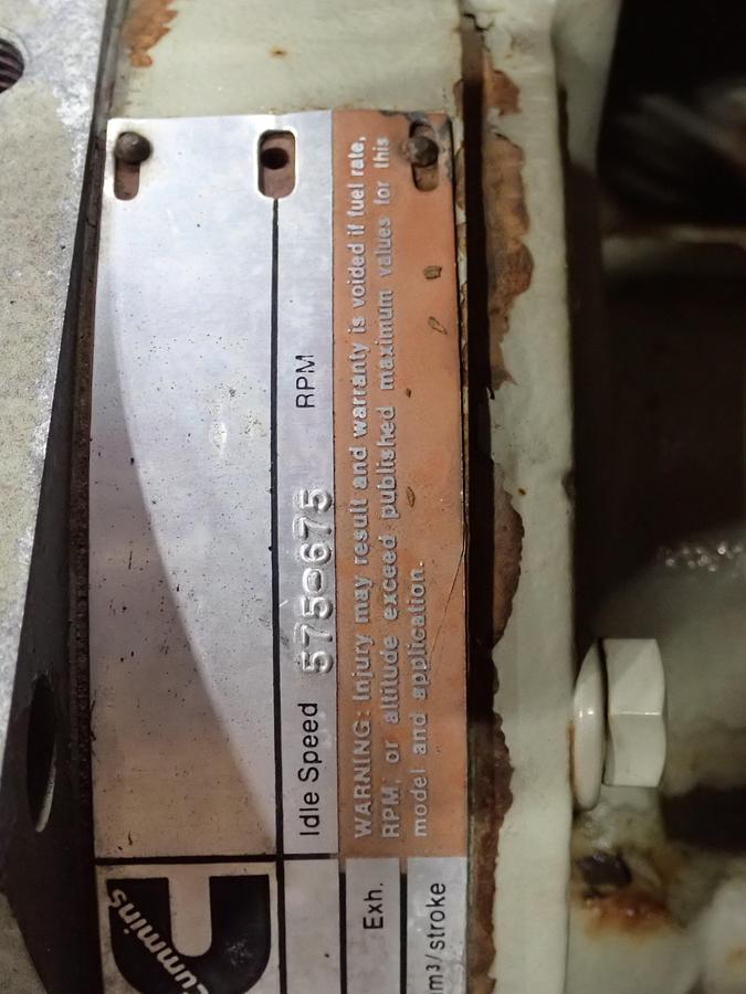 Used 1990 Cummins NTA855 G2 Diesel Engine 465 HP