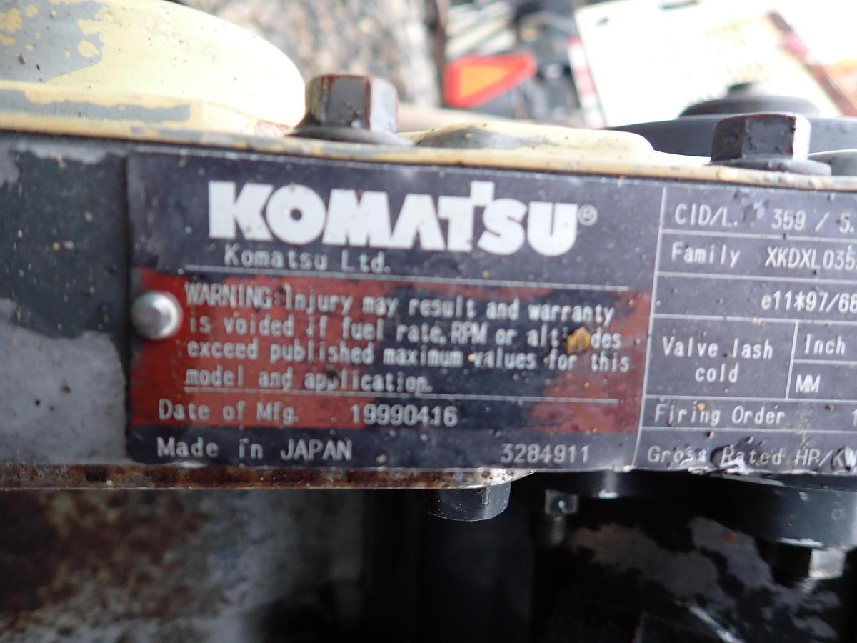 Used 1999 Komatsu S6D102E-1 Diesel Engine CPL 2146