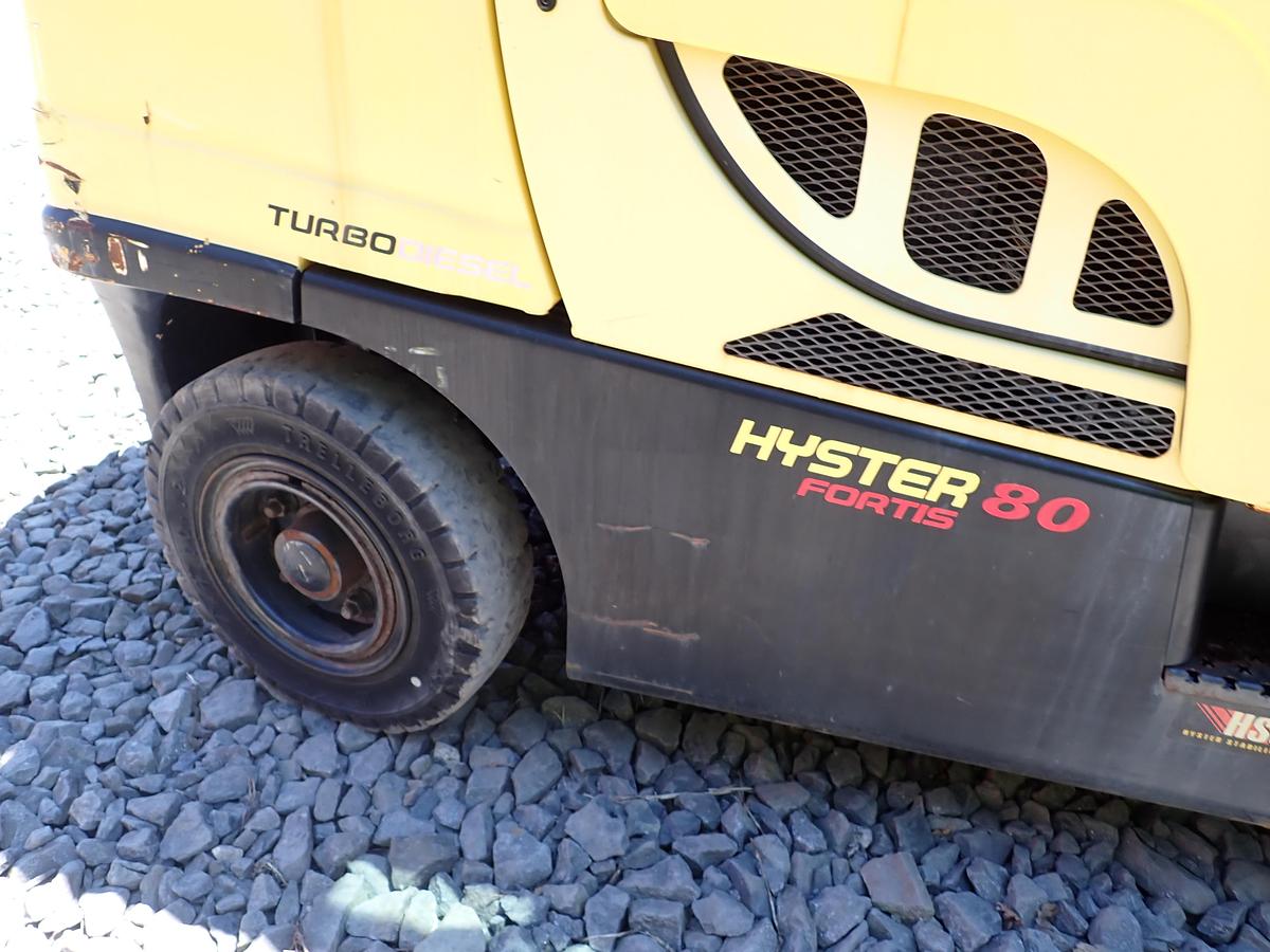 Used 2015 Hyster H80FT Diesel Forklift LOW HOURS! POSITIONERS!