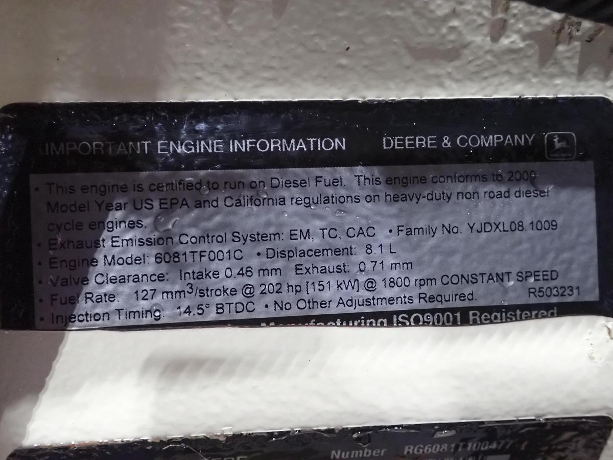 Used 2000 John Deere 6081TF001 Diesel Engine 