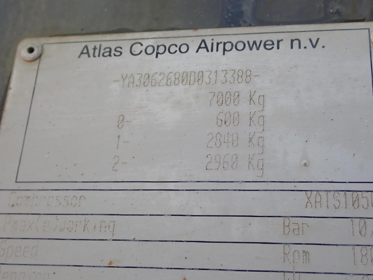 Used 2013 Atlas Copco XATS1050 CD7 1050 CFM Air Compressor