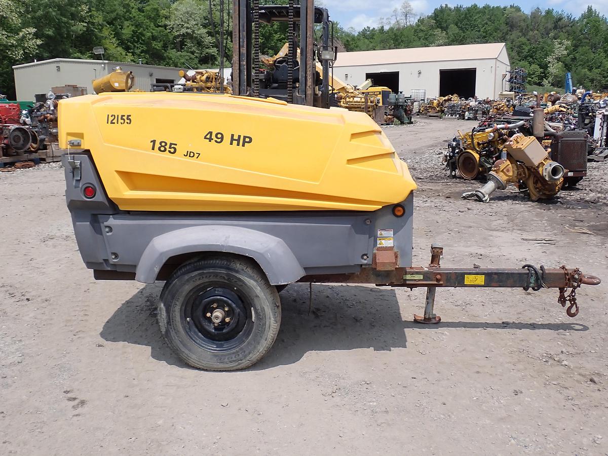 Used 2012 Atlas Copco XAS185JD7 185 CFM Air Compressor