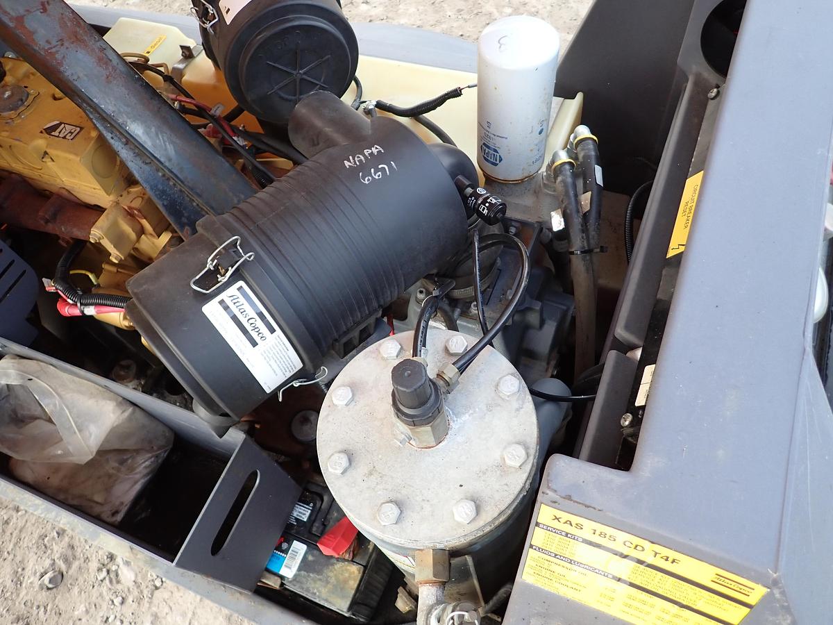 Used 2016 Atlas Copco XAS185CD7 Air Compressor 961 HOURS!