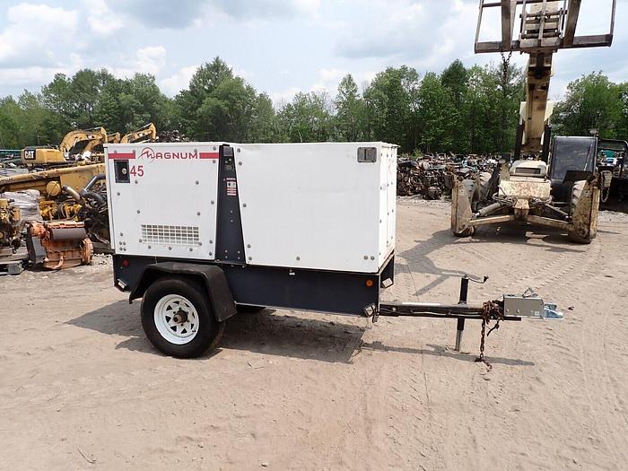 Used 2012 Magnum MMG45FHK 45 KvA Generator Genset Towable KUBOTA DIESEL! LOW HOURS!
