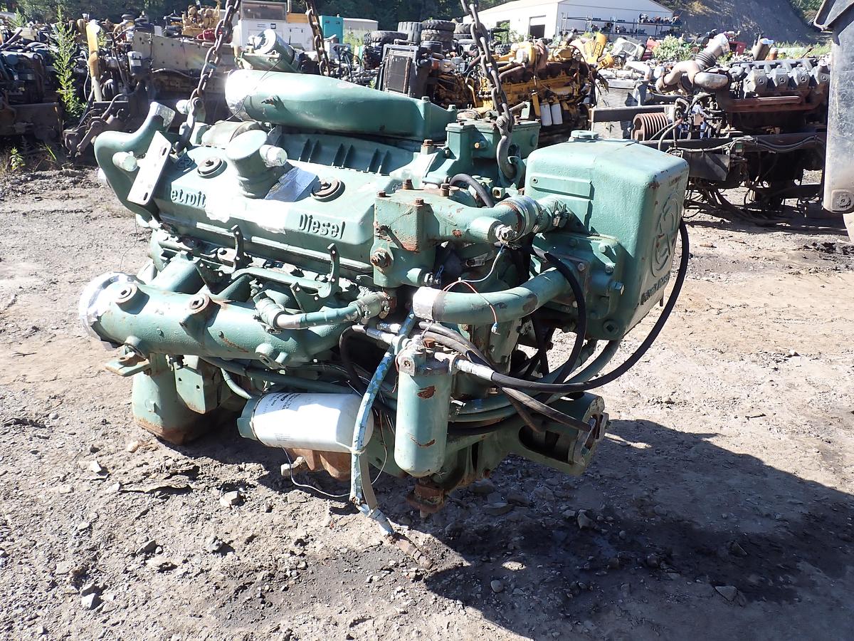 Used Detroit Diesel 8V71TA MARINE Engine 7082-3300 LEFT HAND ROTATION