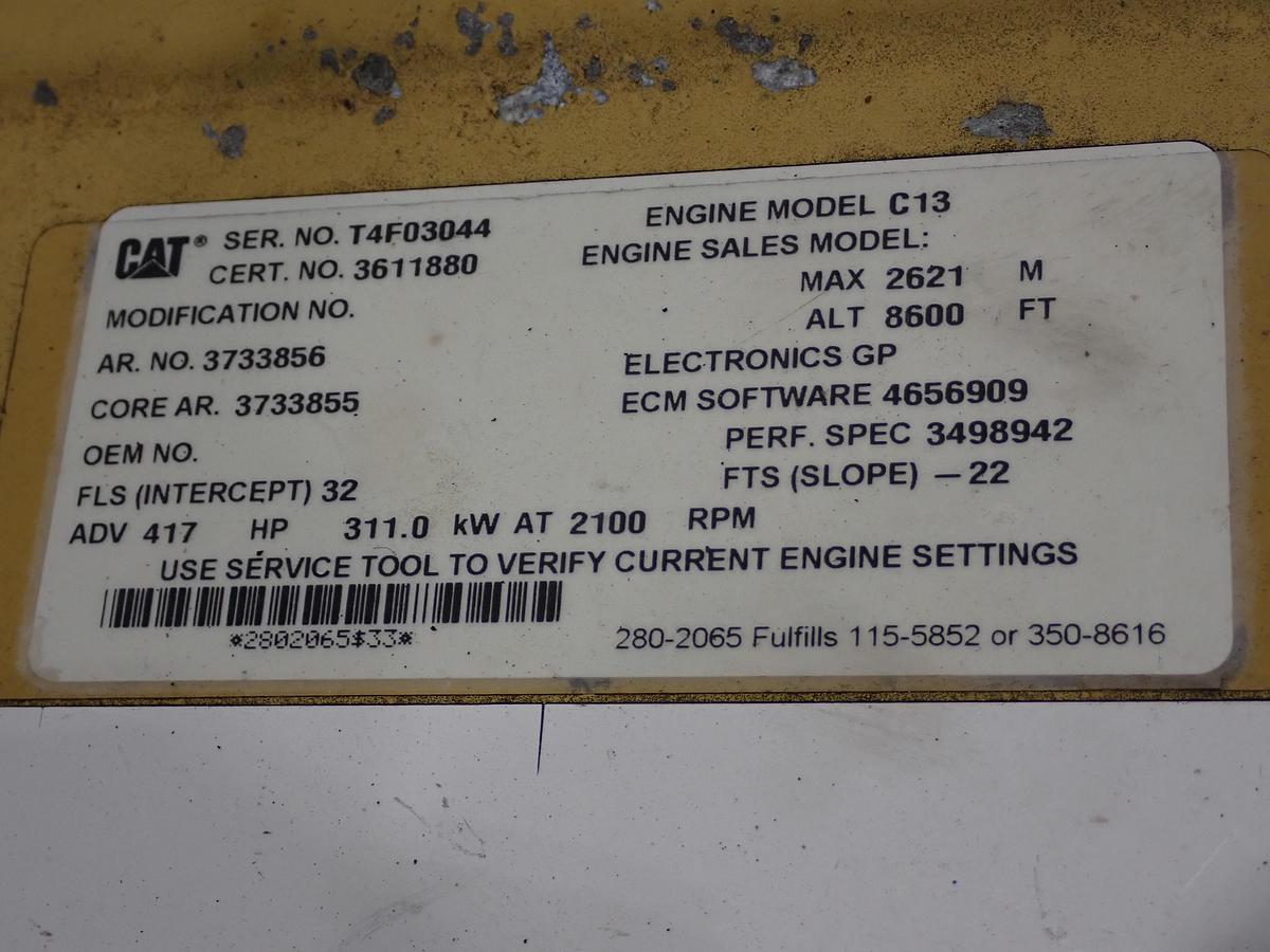 Used 2015 CAT C13 Diesel Engine 980M Loader AR # 373-3856