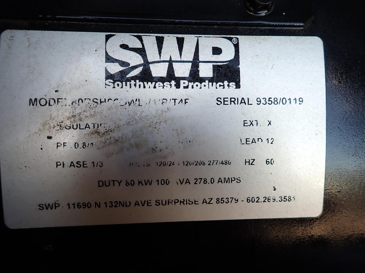 Used 2019 SWP QP100 Portable Generator Set