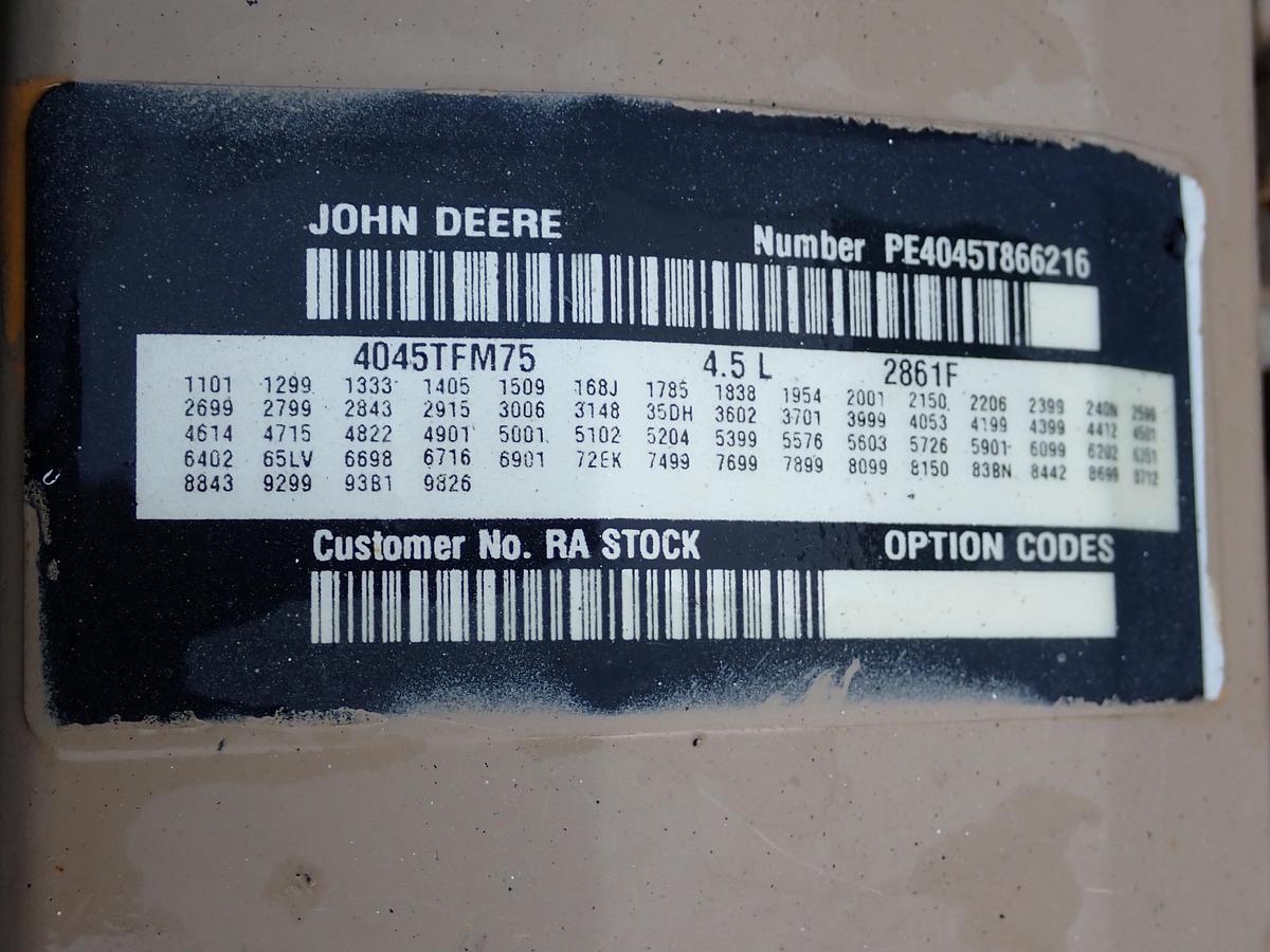 Used 2012 John Deere 4045TFM75 65 KW Marine Generator