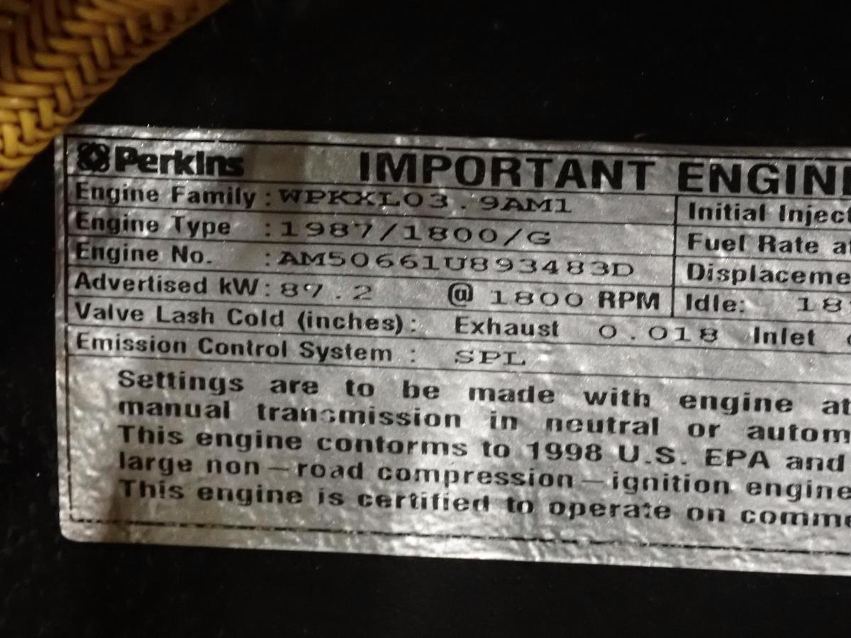 Used 1998 Perkins 1004-40TW Diesel Engine AM50661 946 HOURS!