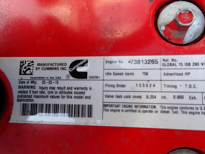 Used 2015 Cummins ISB 280 6.7 Truck Engine CPL 4517