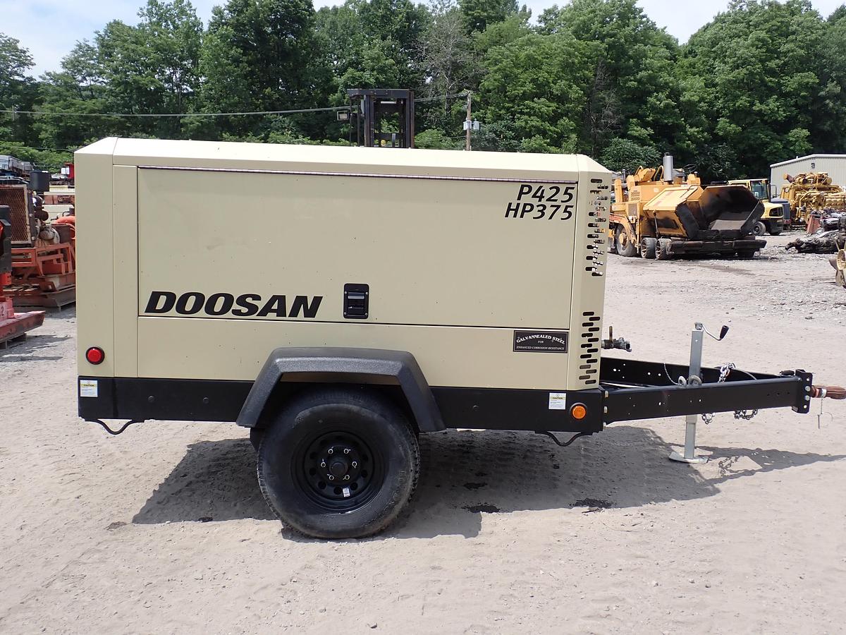 Used 2023 Doosan P425/HP375 Air Compressor 1078 HOURS