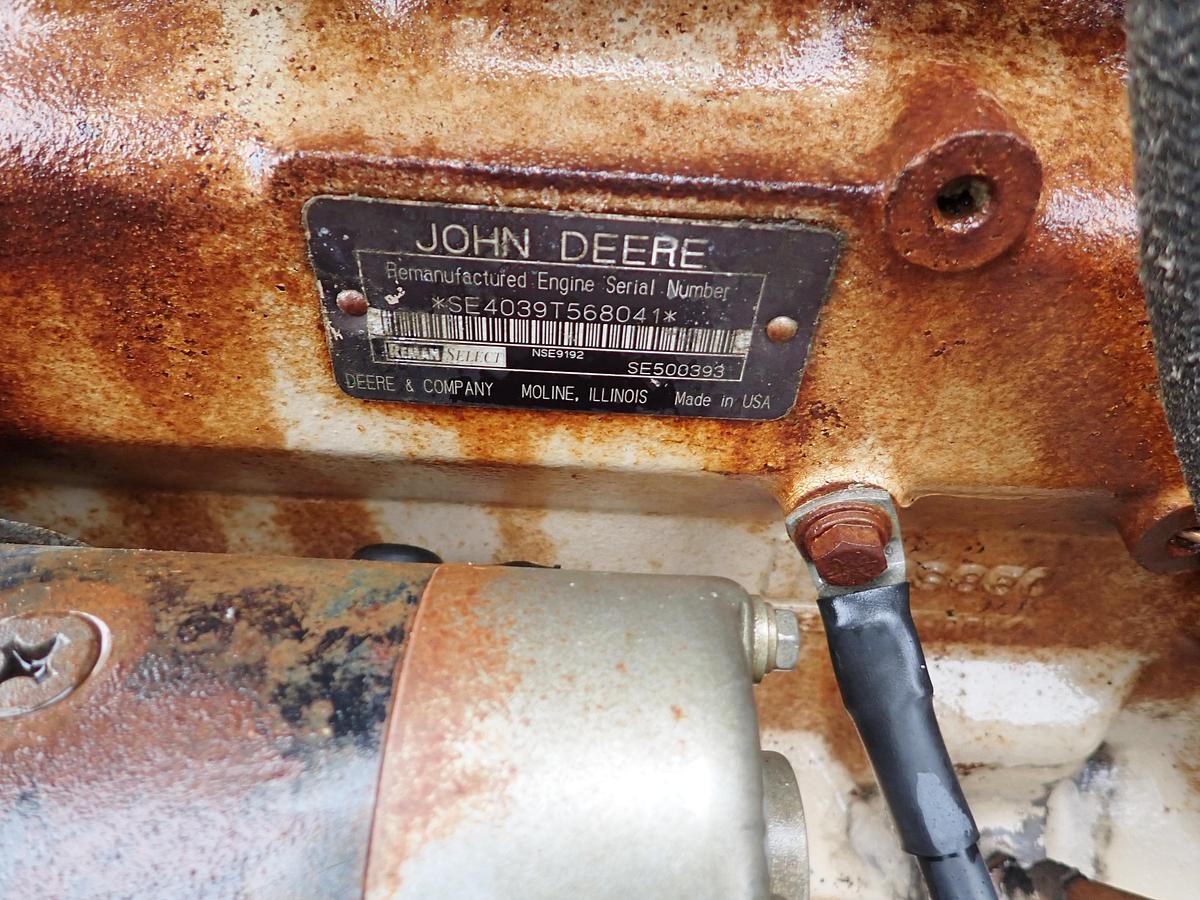 Used John Deere 4039TF001 Turbo Diesel Engine w/ AUX DRIVE