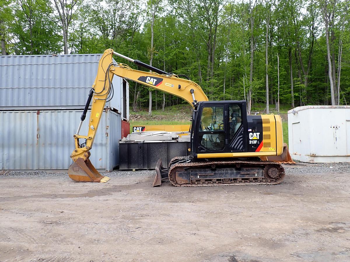 Used 2018 CAT 313FL Hydraulic Excavator FRONT BLADE
