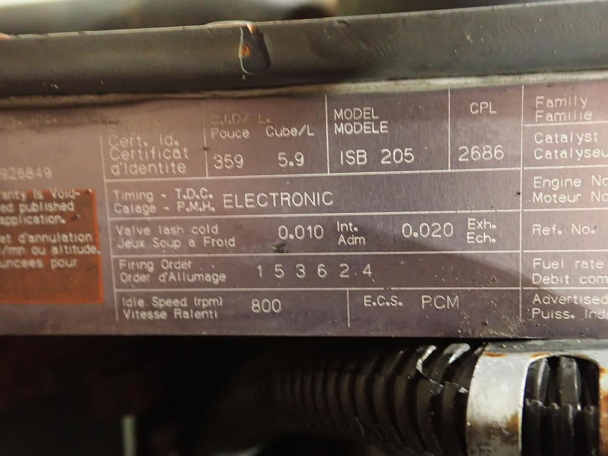 Used 2000 Cummins ISB 5.9 Turbo Diesel Engine CM550