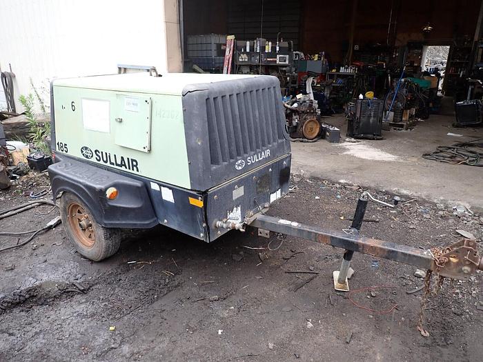 Used 2005 Sullair 185DPQ 185 CFM Air Compressor CAT DIESEL! Trailer Towable