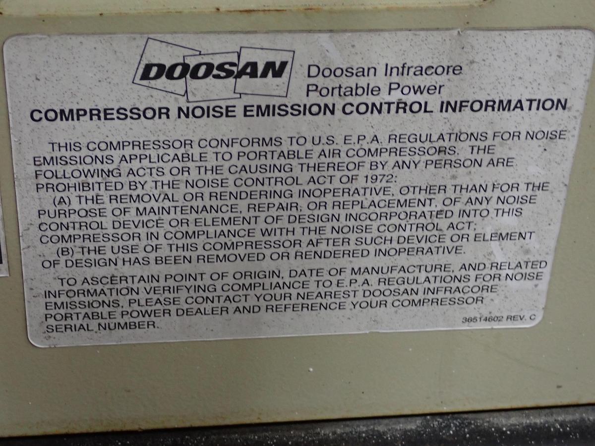 Used 2014 Doosan HP750WCU IQ 750 CFM Air Compressor