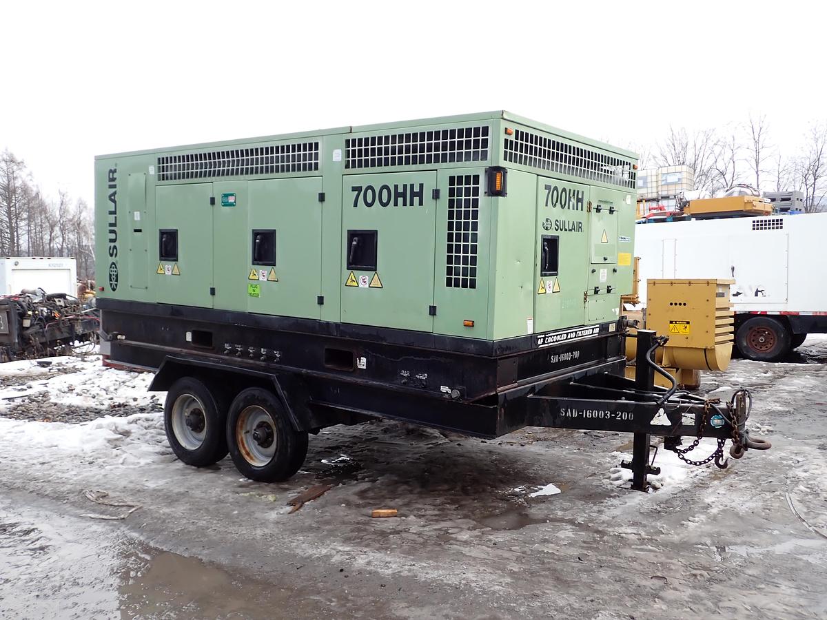 Used 2016 Sullair 700HH-AF/DTQ 700 CFM Air Compressor 200 PSI!