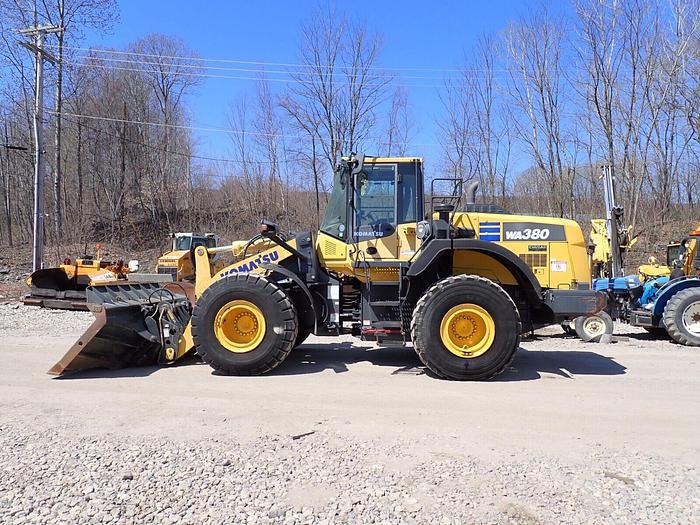Used 2017 Komatsu WA380-8 Wheel Loader CLEAN! SIDE DUMP BUCKET 23.5-25 A/C