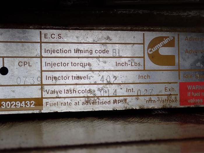 Used 1990 Cummins KTTA19-G1 Generator Set LOW HOURS!