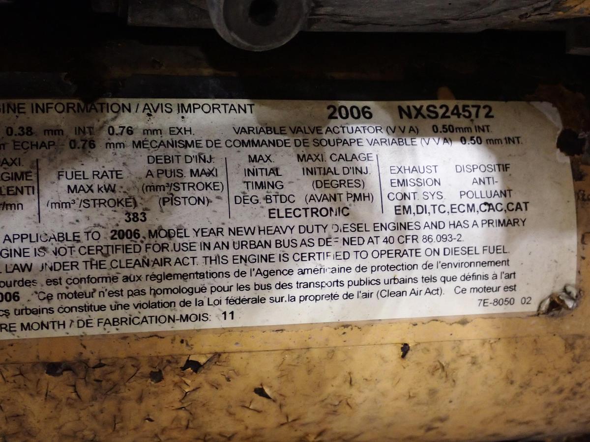Used 2006 CAT C15 Twin Turbo Diesel Engine NXS 435 HP