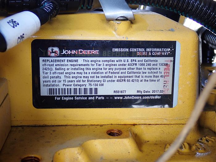 Used 2017 Sullair 375HDPQ JD3 Air Compressor