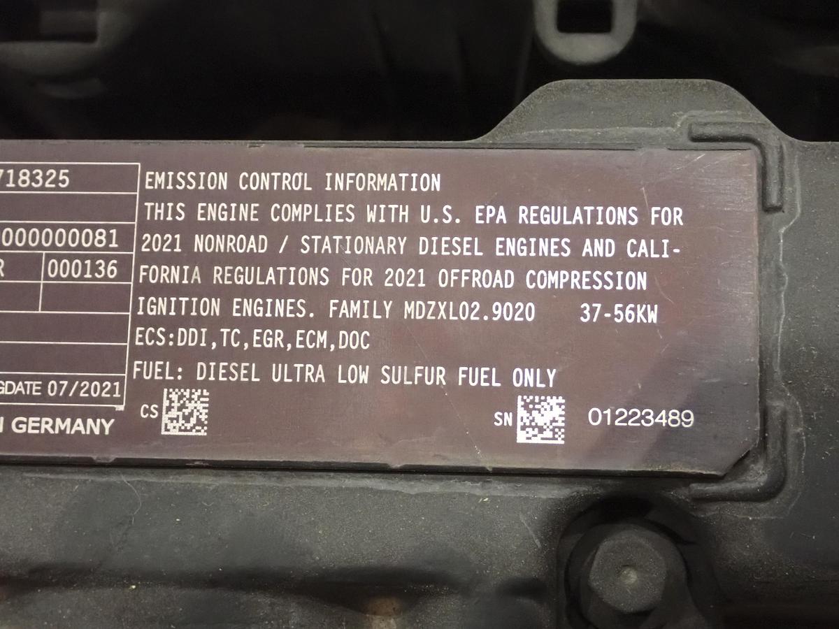 Used 2021 Deutz TD2.9 L4 Diesel Engine LOW HOURS