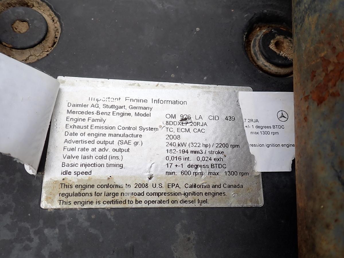 Used 2008 Mercedes OM926 LA Diesel Engine 322 HP
