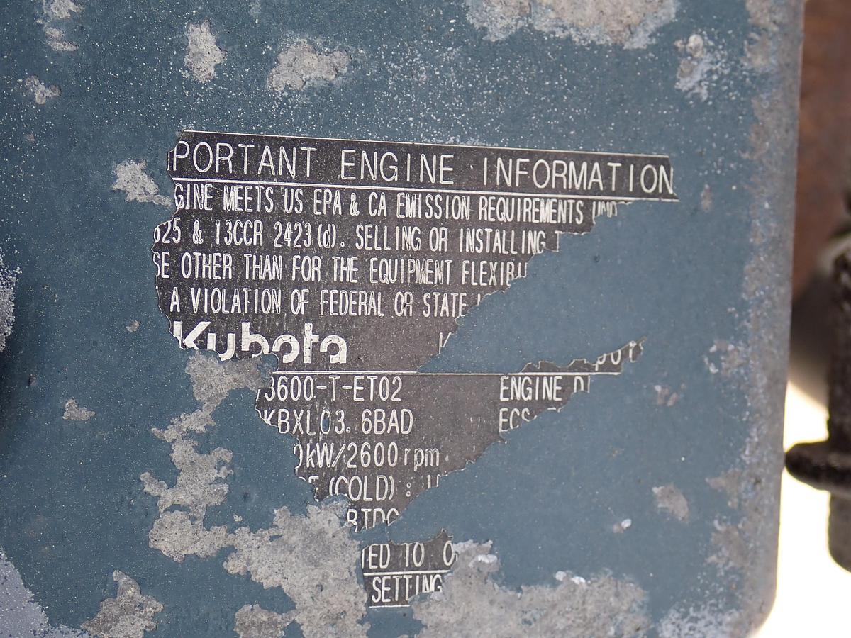 Used Kubota V3600-T-ET02 Diesel Power Unit