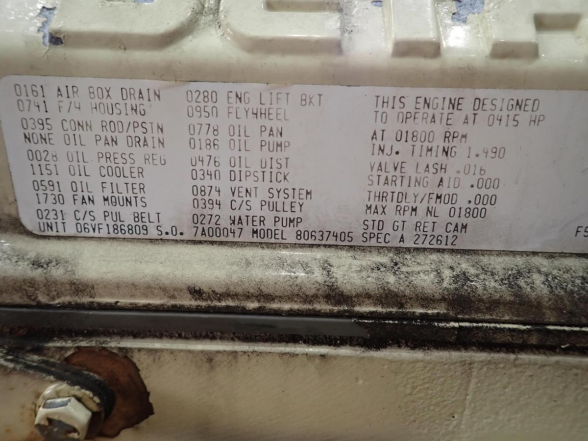 Used Detroit Diesel 6V92TA Engine 8063-7415 415 HP
