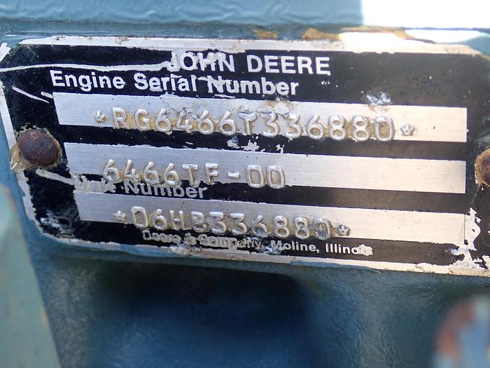 Used John Deere 6466TF-00 Turbo Diesel Engine 428 HOURS