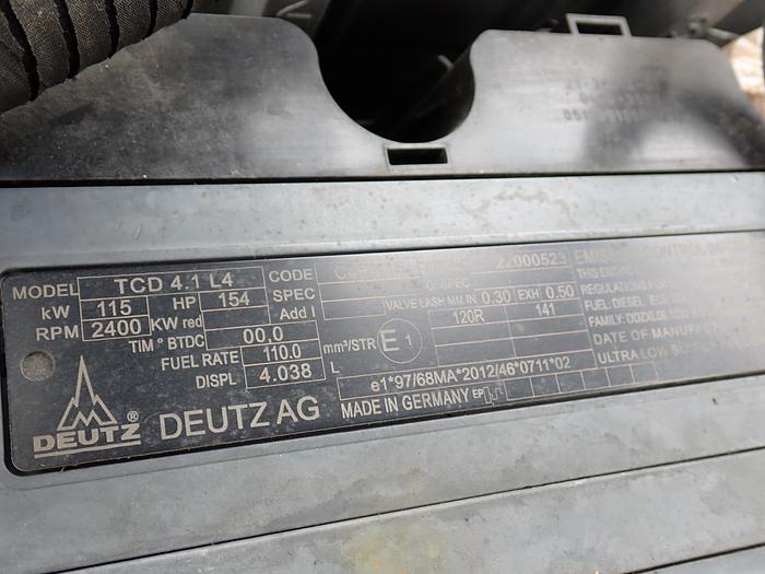 2013 DEUTZ TCD 4.1 L4 Diesel Engine POWER UNIT 154 HP