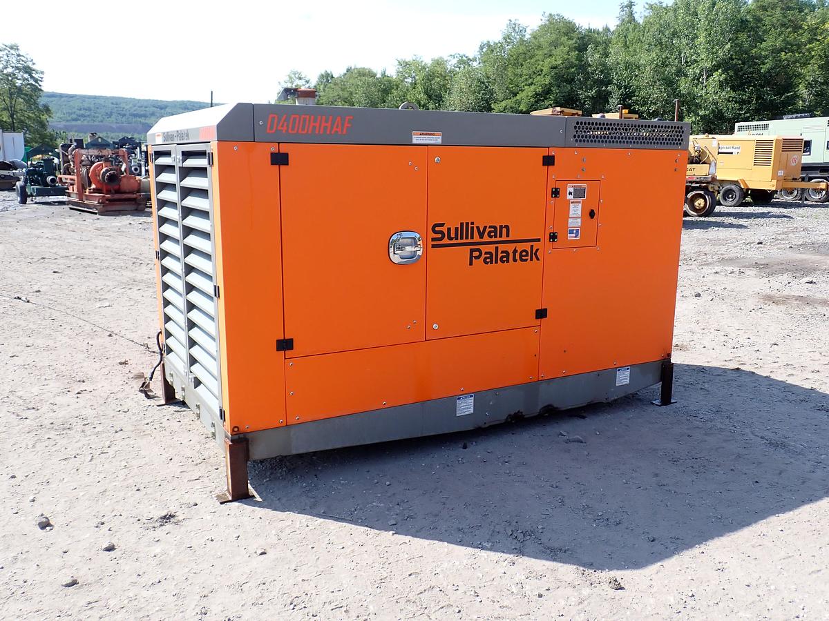 Used 2019 Sullivan Palatek D400PHHJD4AF 400 CFM Air Compressor 258 HOURS