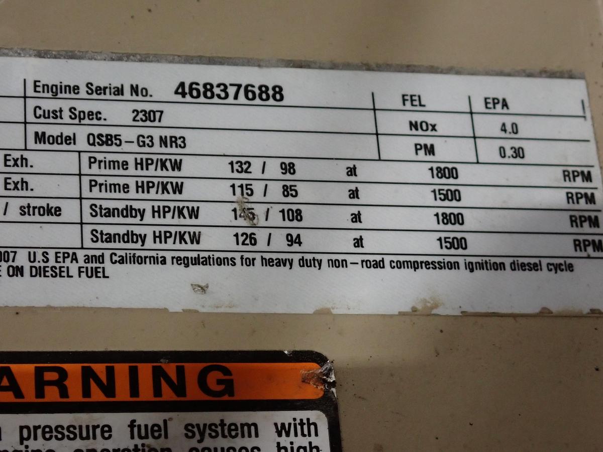 Used 2008 Cummins QSB 4.5 Diesel Engine CPL 1100 613 HOURS!