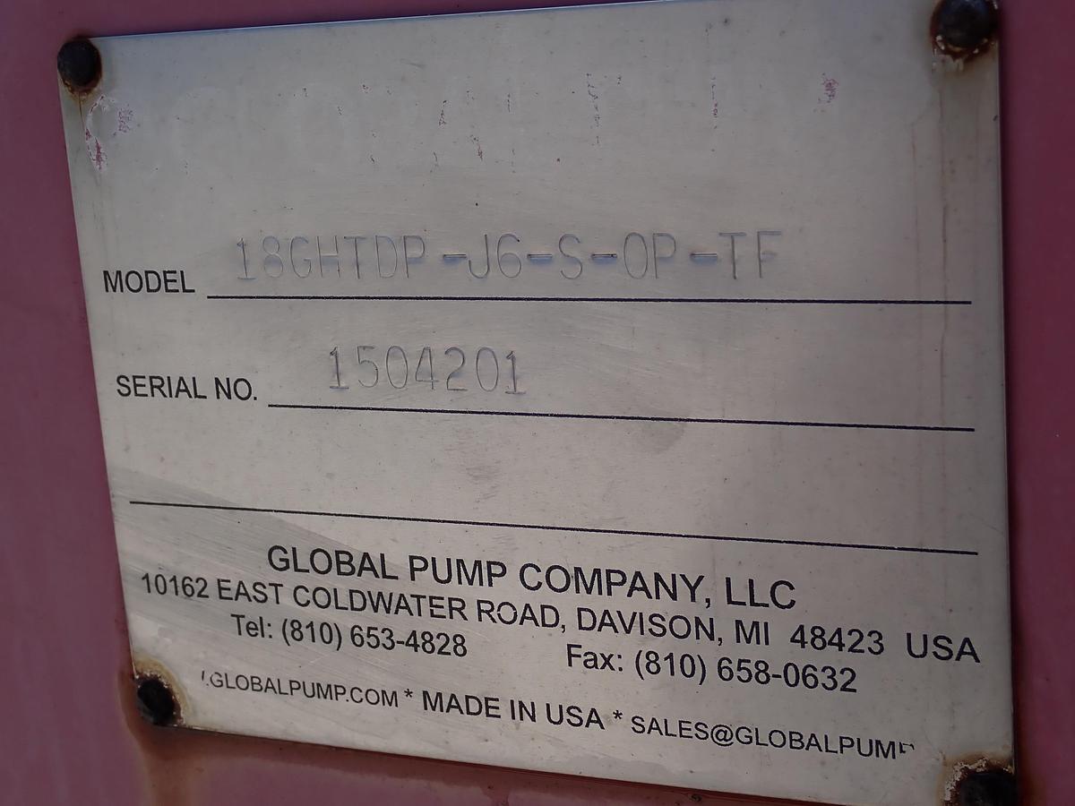 Used 2015 Global Pumps 18GHT 18" Water Pump