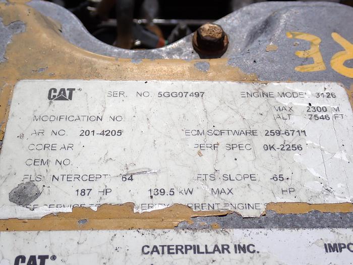 Used 2005 CAT 3126B 325C Excavator Engine 201-4205