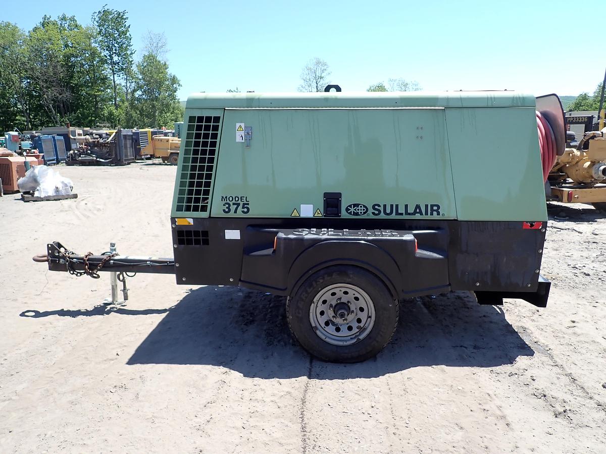 Used 2012 Sullair 375CA3 375 CFM Air Compressor CAT DIESEL